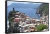 Rooftops of Cinque Terre Vernazza-Marilyn Dunlap-Framed Stretched Canvas