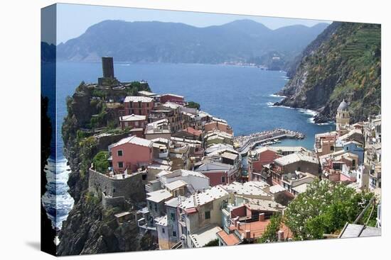 Rooftops of Cinque Terre Vernazza-Marilyn Dunlap-Stretched Canvas