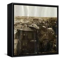 Rooftops of Houses after Tidal Wave-null-Framed Stretched Canvas