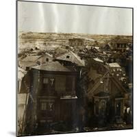 Rooftops of Houses after Tidal Wave-null-Mounted Photographic Print