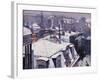 Rooftops under the Snow, Paris-Gustave Caillebotte-Framed Art Print