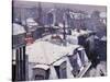 Rooftops under the Snow, Paris-Gustave Caillebotte-Stretched Canvas