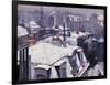 Rooftops under the Snow, Paris-Gustave Caillebotte-Framed Art Print