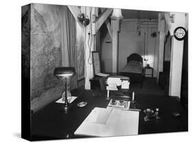 Room in British War Cabinet's Underground Headquarters-null-Stretched Canvas