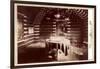 Room Made of Wine Bottles with Table-null-Framed Art Print