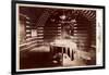 Room Made of Wine Bottles with Table-null-Framed Art Print