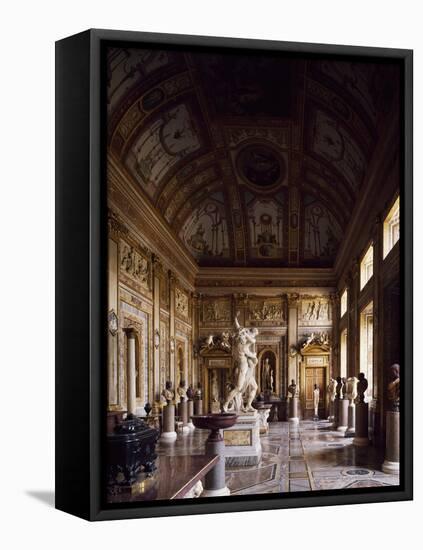 Room of Emperors with Rape of Proserpina in Centre, Galleria Borghese, Rome, Italy-Gian Lorenzo Bernini-Framed Stretched Canvas