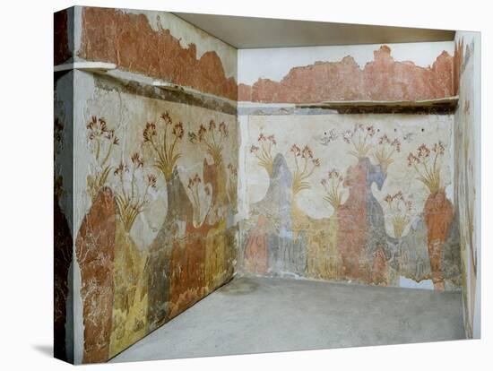 Room of Lilies or Spring, Akrotiri Fresco, Thera-null-Stretched Canvas