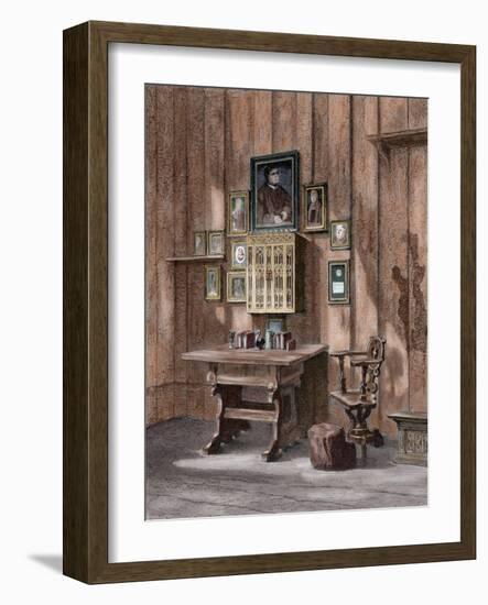 Room of Martin Luther (1483-1546) at Wartburg-null-Framed Giclee Print