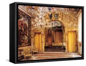 Room of the Married Couple (Alcove), 17th c. Palazzo Mansi, Italy-Tuscany workmanship-Framed Stretched Canvas