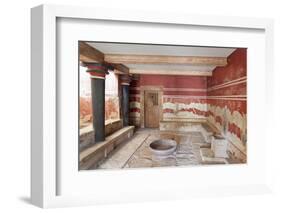 Room of the Throne, Palace of Knossos, Iraklion (Heraklion) (Iraklio)-Markus Lange-Framed Photographic Print