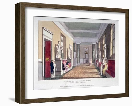 Room Off the Private Boxes, Covent Garden Theatre, Bow Street, Westminster, London, 1810-null-Framed Giclee Print