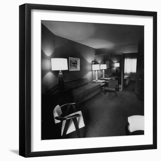 Room Where Actress Lana Turner's Daughter Stabbed Gangster Johnny Stompanato to Death-J^ R^ Eyerman-Framed Photographic Print