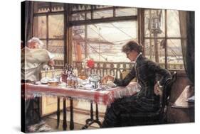 Room with a Glance from the Port-James Tissot-Stretched Canvas