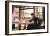 Room with a Glance From The Port-James Tissot-Framed Art Print