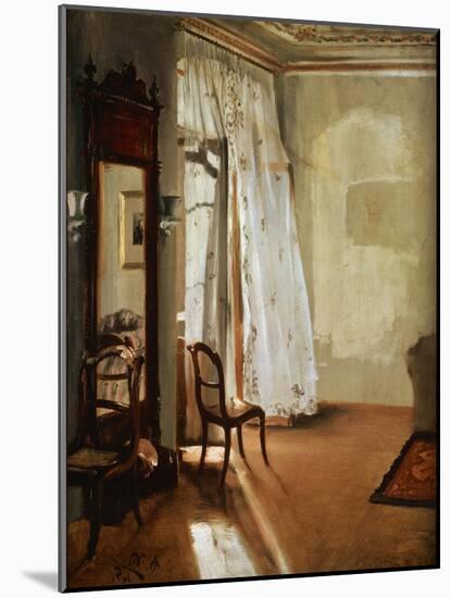Room with Balcony, 1845-Adolph Menzel-Mounted Giclee Print