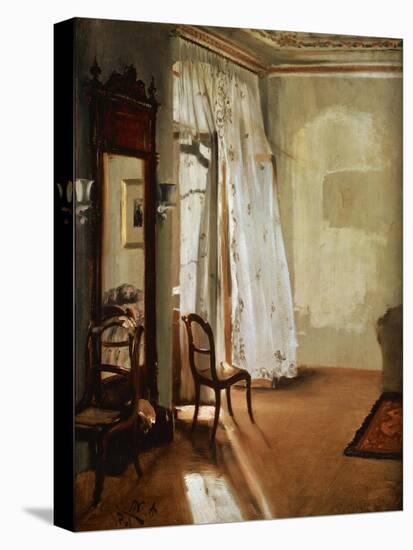 Room with Balcony, 1845-Adolph Menzel-Stretched Canvas