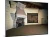 Room with Fireplace and Tapestry, Vitre Castle-null-Mounted Giclee Print