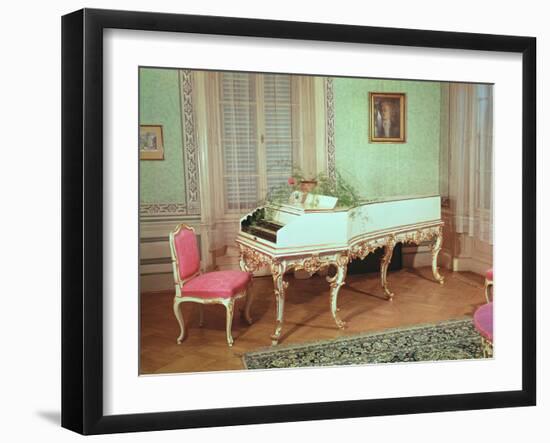 Room with the Harpsichord Used by Mozart in Prague-null-Framed Giclee Print