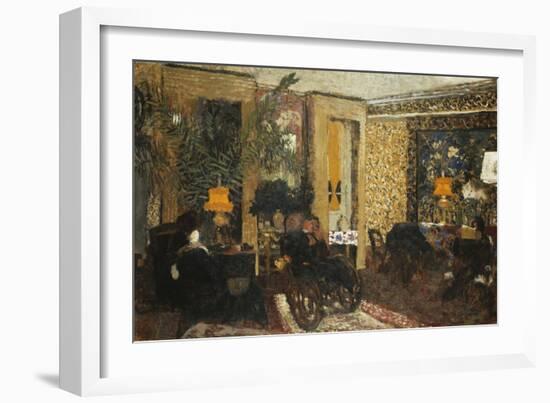 Room with Three Lamps, Rue St. Florentin-Edouard Vuillard-Framed Giclee Print