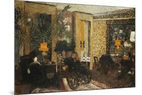 Room with Three Lamps, Rue St. Florentin-Edouard Vuillard-Mounted Giclee Print