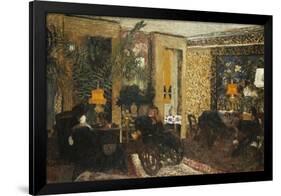 Room with Three Lamps, Rue St. Florentin-Edouard Vuillard-Framed Giclee Print