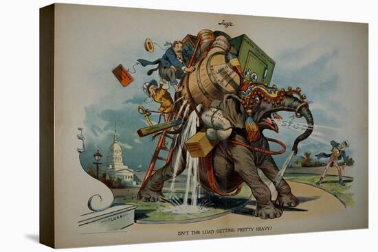 Roosevelt and Taft Cartoon-David J. Frent-Stretched Canvas