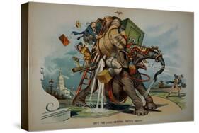 Roosevelt and Taft Cartoon-David J. Frent-Stretched Canvas