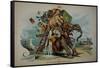 Roosevelt and Taft Cartoon-David J. Frent-Framed Stretched Canvas