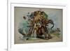 Roosevelt and Taft Cartoon-David J. Frent-Framed Giclee Print