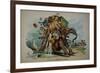 Roosevelt and Taft Cartoon-David J. Frent-Framed Giclee Print