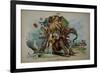 Roosevelt and Taft Cartoon-David J. Frent-Framed Giclee Print