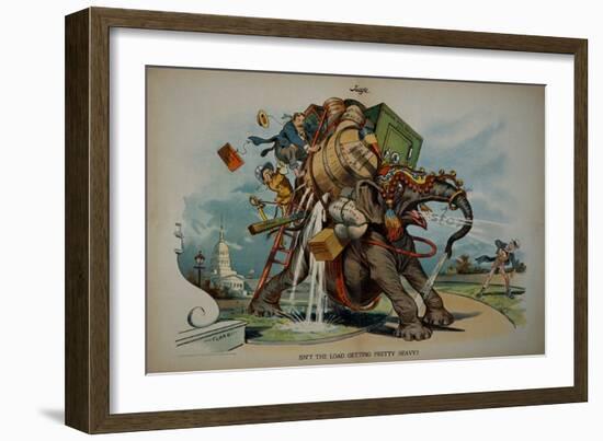 Roosevelt and Taft Cartoon-David J. Frent-Framed Giclee Print