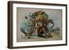 Roosevelt and Taft Cartoon-David J. Frent-Framed Giclee Print