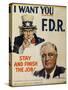 Roosevelt Campaign Poster-David J. Frent-Stretched Canvas