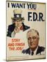 Roosevelt Campaign Poster-David J. Frent-Mounted Photographic Print