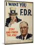 Roosevelt Campaign Poster-David J. Frent-Mounted Photographic Print