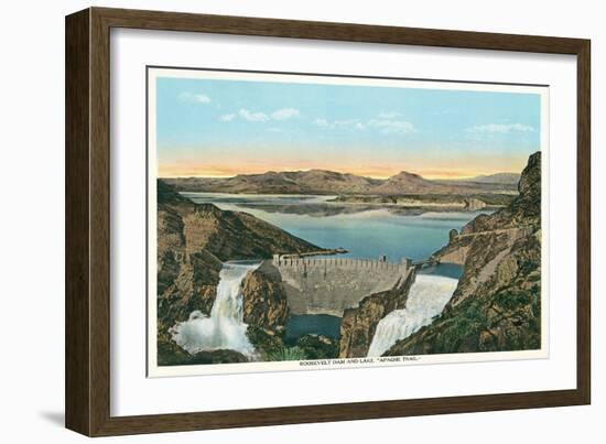 Roosevelt Dam, Apache Trail-null-Framed Art Print