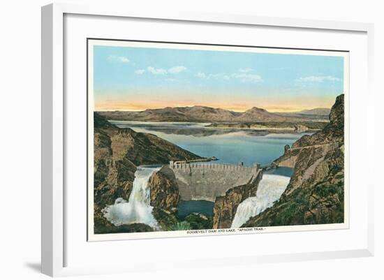 Roosevelt Dam, Apache Trail-null-Framed Art Print