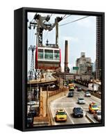 Roosevelt Island Tram and Ed Koch Queensboro Bridge (Queensbridge) Entry View, Manhattan, New York-Philippe Hugonnard-Framed Stretched Canvas