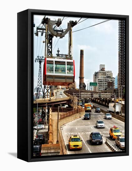 Roosevelt Island Tram and Ed Koch Queensboro Bridge (Queensbridge) Entry View, Manhattan, New York-Philippe Hugonnard-Framed Stretched Canvas