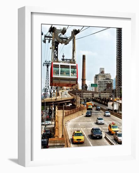 Roosevelt Island Tram and Ed Koch Queensboro Bridge (Queensbridge) Entry View, Manhattan, New York-Philippe Hugonnard-Framed Photographic Print