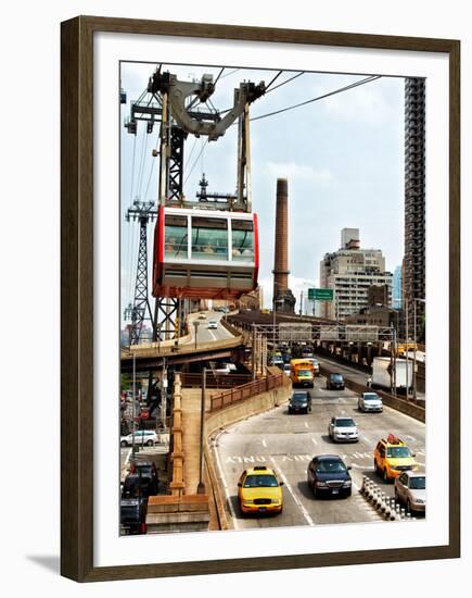 Roosevelt Island Tram and Ed Koch Queensboro Bridge (Queensbridge) Entry View, Manhattan, New York-Philippe Hugonnard-Framed Premium Photographic Print