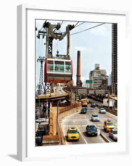 Roosevelt Island Tram and Ed Koch Queensboro Bridge (Queensbridge) Entry View, Manhattan, New York-Philippe Hugonnard-Framed Premium Photographic Print