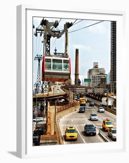 Roosevelt Island Tram and Ed Koch Queensboro Bridge (Queensbridge) Entry View, Manhattan, New York-Philippe Hugonnard-Framed Premium Photographic Print