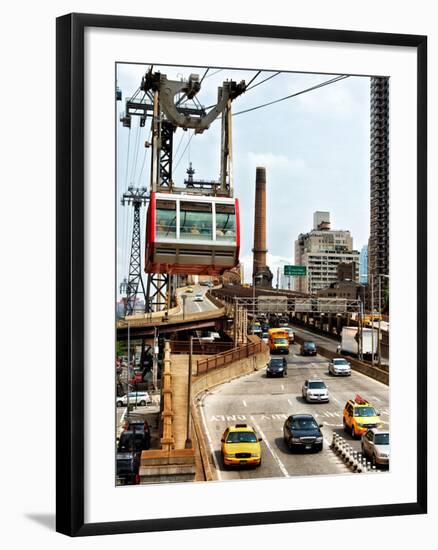 Roosevelt Island Tram and Ed Koch Queensboro Bridge (Queensbridge) Entry View, Manhattan, New York-Philippe Hugonnard-Framed Premium Photographic Print