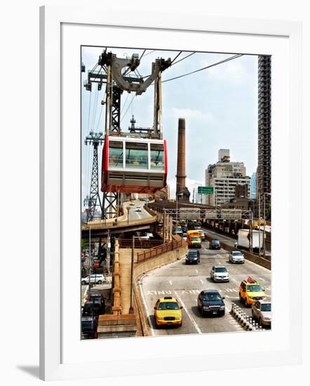 Roosevelt Island Tram and Ed Koch Queensboro Bridge (Queensbridge) Entry View, Manhattan, New York-Philippe Hugonnard-Framed Photographic Print