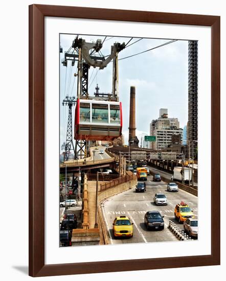 Roosevelt Island Tram and Ed Koch Queensboro Bridge (Queensbridge) Entry View, Manhattan, New York-Philippe Hugonnard-Framed Photographic Print