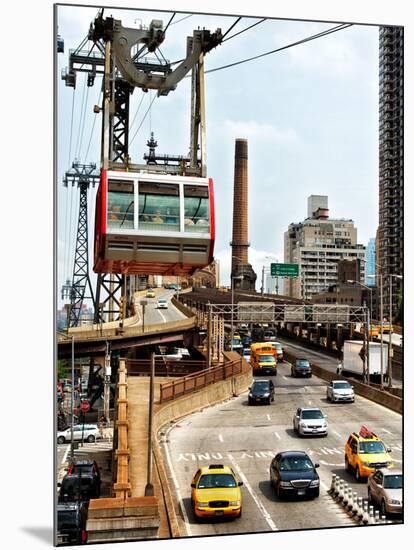 Roosevelt Island Tram and Ed Koch Queensboro Bridge (Queensbridge) Entry View, Manhattan, New York-Philippe Hugonnard-Mounted Photographic Print