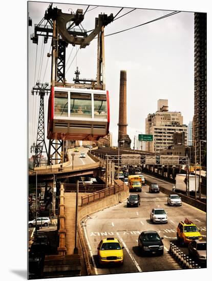 Roosevelt Island Tram and Ed Koch Queensboro Bridge (Queensbridge) Entry View, Manhattan, New York-Philippe Hugonnard-Mounted Photographic Print